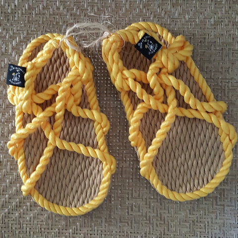 Handmade Kid's Rope JC Style Yellow Sandal